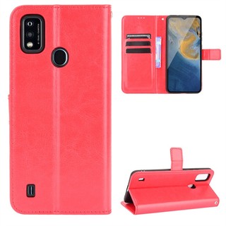Bao Da Điện Thoại pu Dạng Ví Nắp Lật Có Ngăn Đựng Thẻ Sang Trọng Cho zte blade a51 a 51 Giá Đỡ