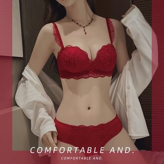 Bộ Đồ Lót Ren Hoa Nâng Ngực Không Gọng Chống Chảy Xệ Thời Trang Quyến Rũ Cho Nữ