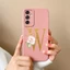 Ôp Điện Thoại Silicon Dẻo Họa Tiết Hoa & Chữ Cái Xinh Xắn Cho samsung galaxy a15 4g samsunga15 a 15 5g Ốp