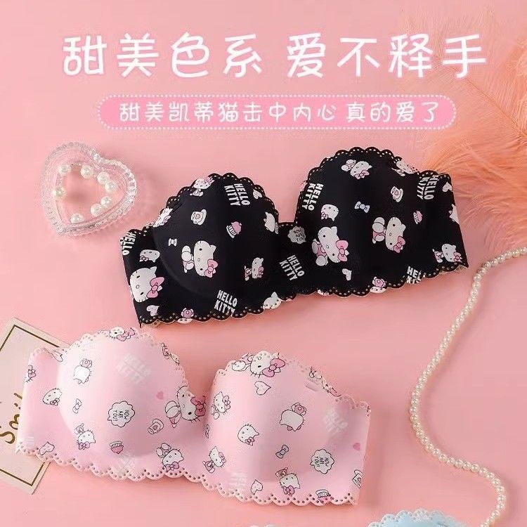 Quần Lót Ren Không Dây Dày Dặn Họa Tiết Hoạt Hình Nhật Bản Dễ Thương