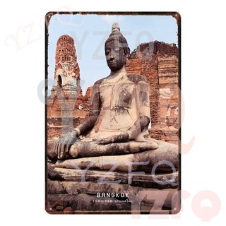 YZFQ Bangkok Thành Phố Pattaya Biển Hiệu Kim Loại Vintage Poster Nhà Cửa Hàng Lắp Du Lịch Tùy Chỉnh Mảng 8 X 12 Inch