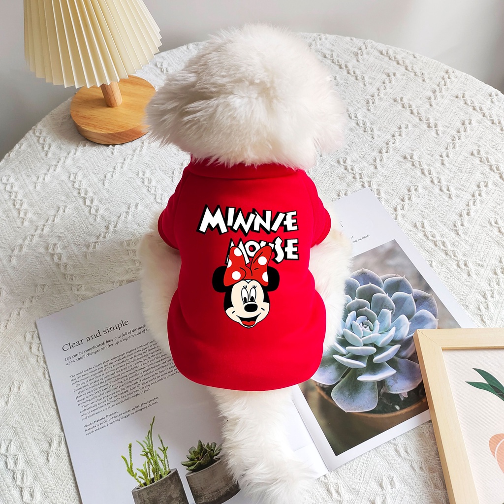 Áo nỉ có mũ trùm đầu in hình chó nhỏ và vừa S-2XL mùa thu đông thời trang