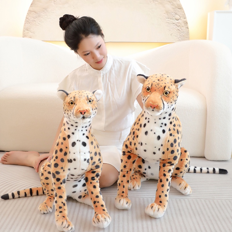 Búp bê sang trọng da báo đáng yêu Mảnh và trang trí hoàn hảo