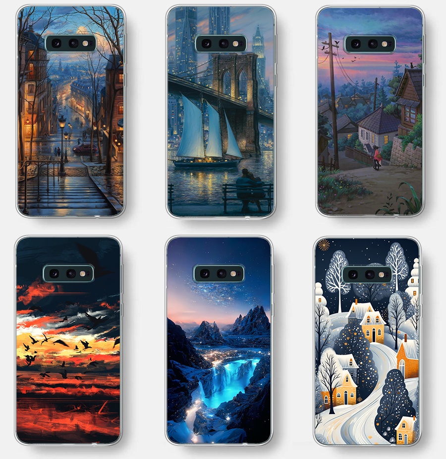 Ôp Điện Thoại Silicon Dẻo Họa Tiết Hoạt Hình Dễ Thương Cho samsung galaxy s10e Ốp
