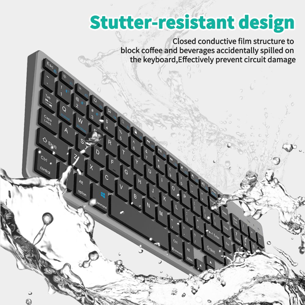 Mô tả Bàn phím bluetooth không dây GOOJODOQ 102 phím/chuột không dây cho laptop máy tính để bàn chính hãng - 6
