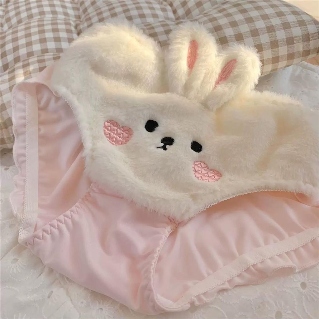 Nữ Ngọt Ngào Cô Gái Ấm Áp Quần Lót Bé Gái Dễ Thương Sang Trọng Nguyên Chất Cotton Giữa Eo Quần Short Nữ