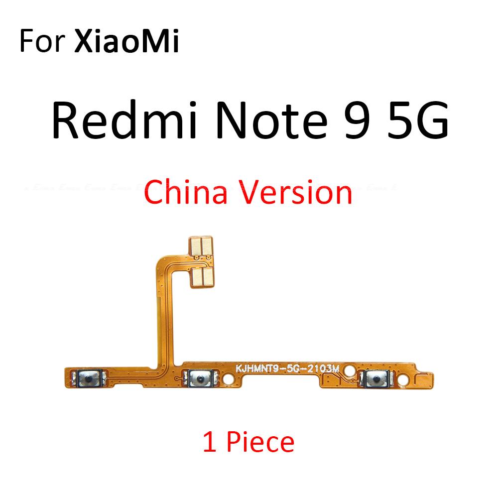 Tắt Tiếng Công Tắc Chìa Khóa Nguồn Cho XiaoMi Redmi Note 9T 9S 9 10T 10S 10 Pro Max 4G 5G Toàn Cầu BẬT TẮT Nút Âm Lượng Điều Khiển Cáp Mềm Thay Thế Các Bộ Phận