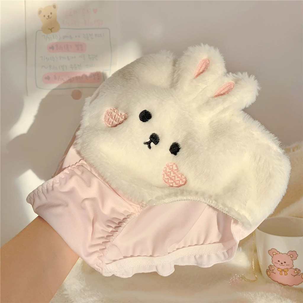 Nữ Ngọt Ngào Cô Gái Ấm Áp Quần Lót Bé Gái Dễ Thương Sang Trọng Nguyên Chất Cotton Giữa Eo Quần Short Nữ