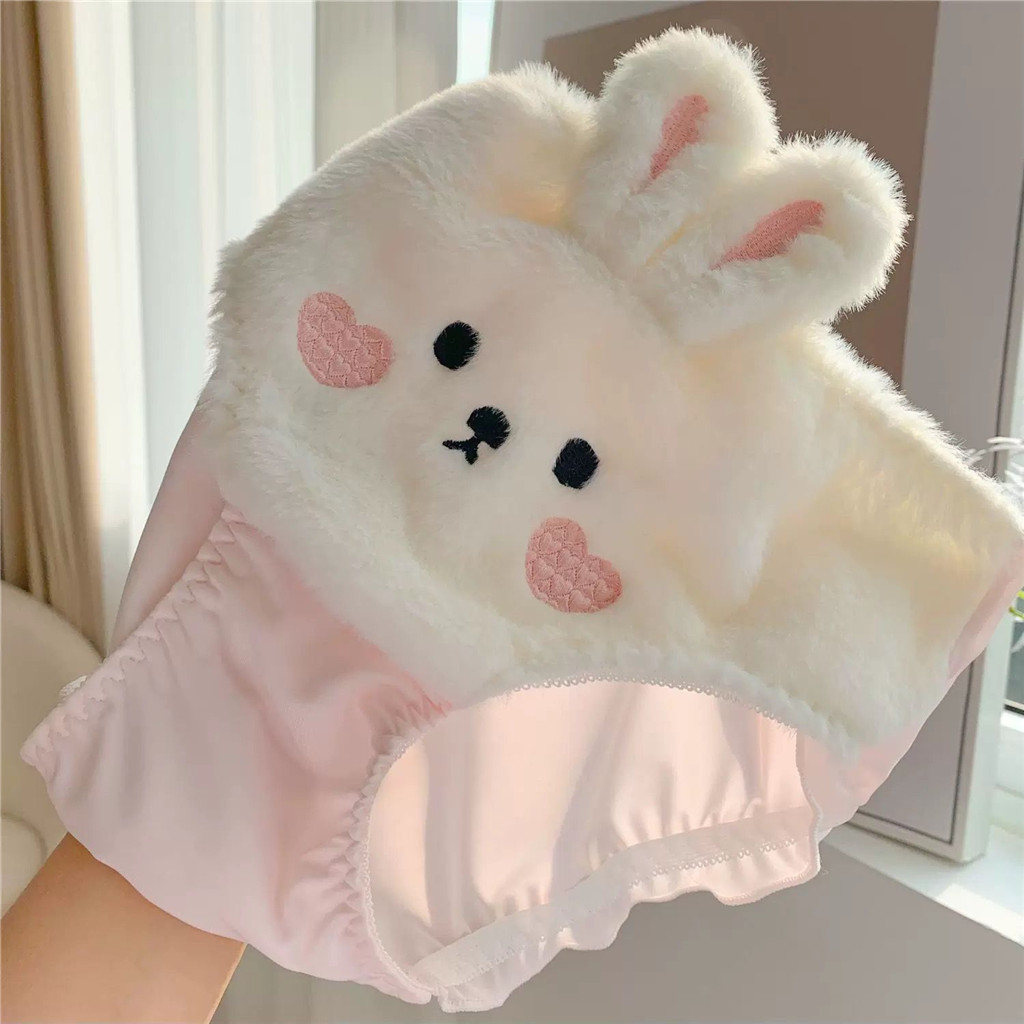 Nữ Ngọt Ngào Cô Gái Ấm Áp Quần Lót Bé Gái Dễ Thương Sang Trọng Nguyên Chất Cotton Giữa Eo Quần Short Nữ