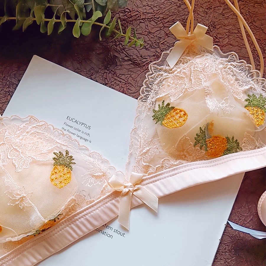 Bộ Đồ Lót Ren Thêu Họa Tiết Siêu Mỏng Gợi Cảm Cho Nữ