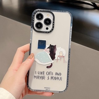 Work Little Black Cat Ốp Điện Thoại Mềm Cho iPhone 17 Pro Max 17 Air 16 Plus 15 14 13 12 11 Pro Max X XS XR Ốp Lưng Bảo Vệ Toàn Diện Vỏ Mềm Chống Sốc