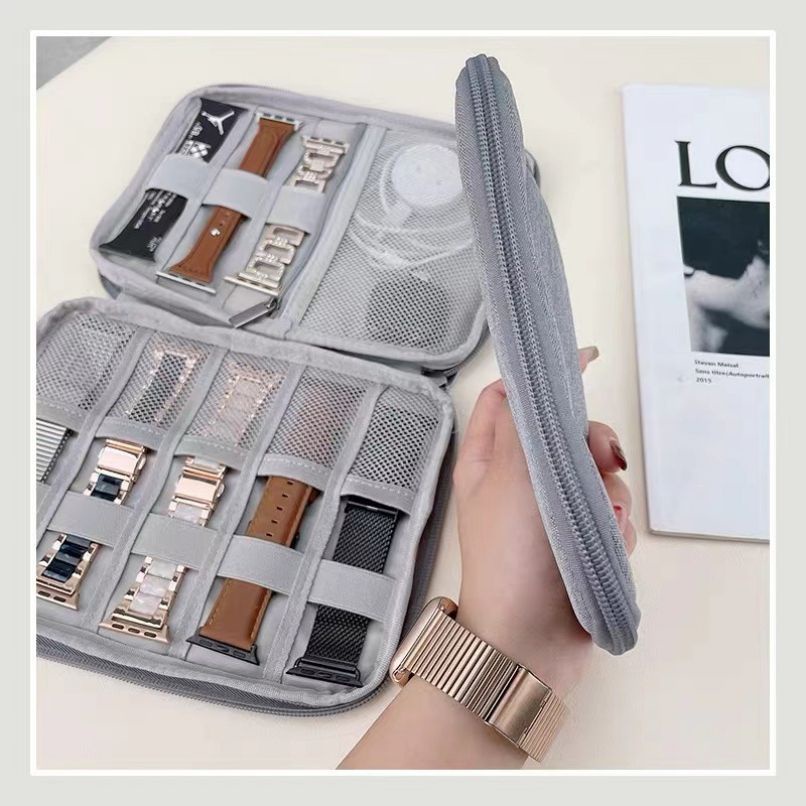 Đồng Hồ Hộp Bảo Quản Người Tổ Chức Du Lịch Di Động Mang Theo Cho iWatch Dây Đồng Hồ Dây Đeo Đồng Hồ Túi Tổ Chức Cho Đồng Hồ Thông Minh Sạc Tai Nghe Phụ Kiện Đồng Hồ
