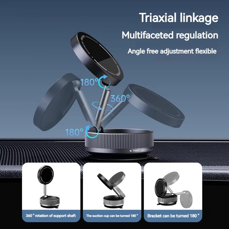 Giá đỡ điện thoại từ tính ô tô chân không đa năng 360° Có Thể Điều Chỉnh Có Thể Gập Lại Hút Mirro Phòng Tập Gym Giá Đỡ Tắm Cho Iphone 16 15 14 13 12 Pro Max Samsung