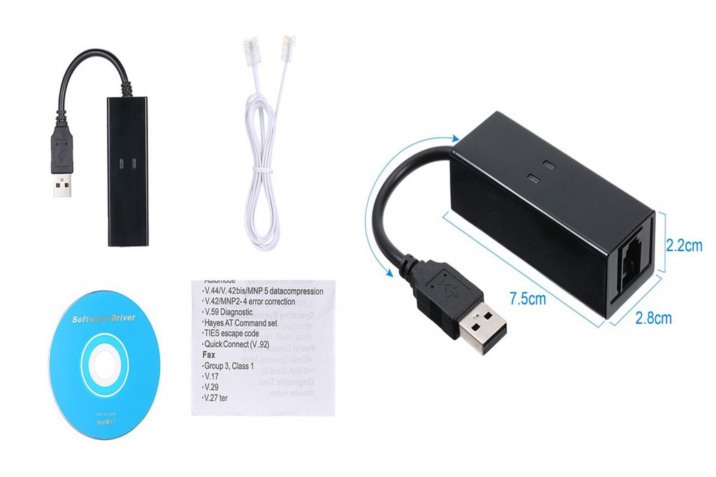 Sl dial Up Modem Hỗ trợ Modem Fax tự độngdial Modem Fax ngoài Usb tốc