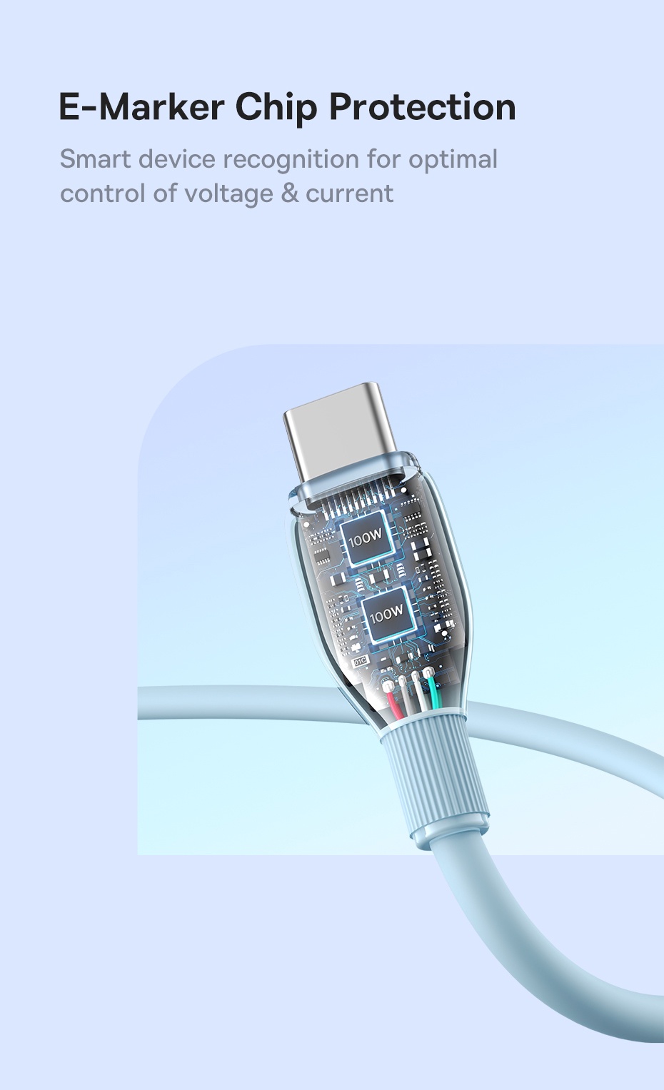 Mô tả Dây Cáp Sạc Nhanh Baseus USB C Sang Type C PD 100W Cho Laptop iPp15 Samsung S23 Xiaomi - 8