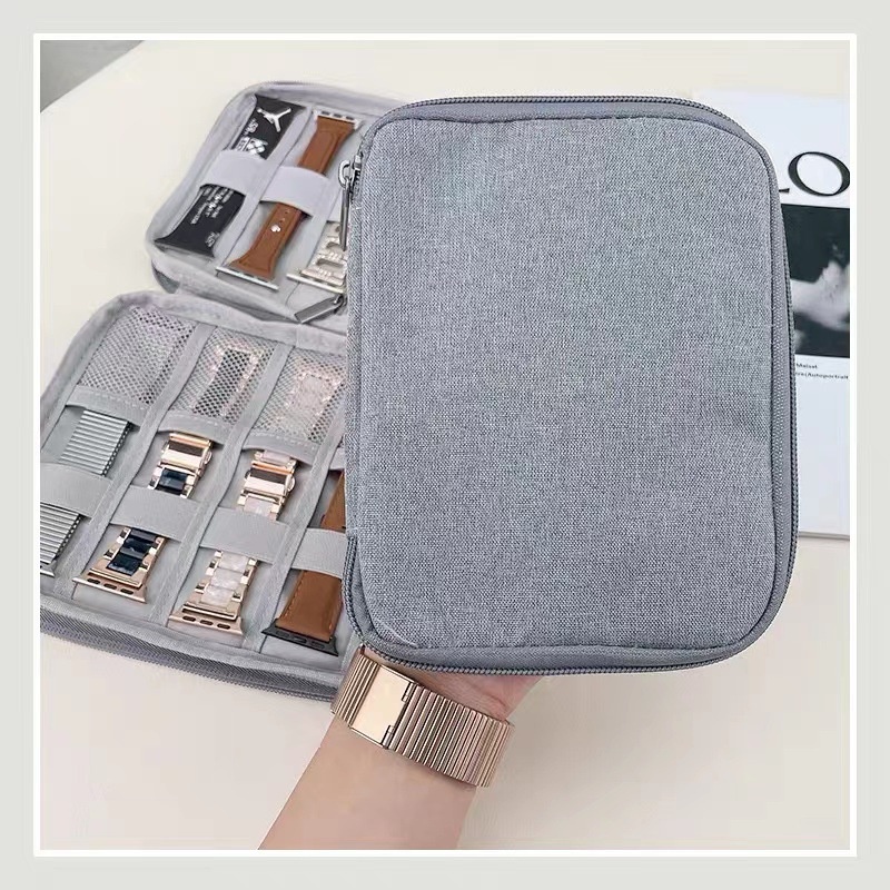 Đồng Hồ Hộp Bảo Quản Người Tổ Chức Du Lịch Di Động Mang Theo Cho iWatch Dây Đồng Hồ Dây Đeo Đồng Hồ Túi Tổ Chức Cho Đồng Hồ Thông Minh Sạc Tai Nghe Phụ Kiện Đồng Hồ