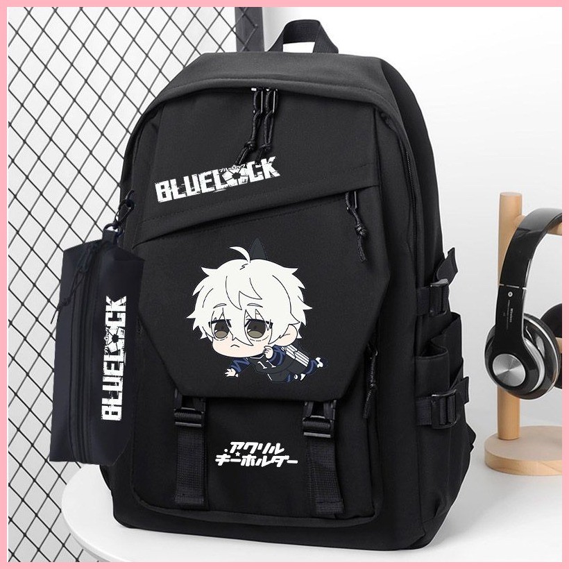 Schoolbag BLUE LOCK Isagi Yoichi Bachira Meguru Kunigami Rensuke Chigiri Hyoma BLUE Prison Merchandise Clean World One Peak Lehui Phim hoạt hình Nhật Bản Sinh viên Anime Dung tích lớn Ba lô đi học