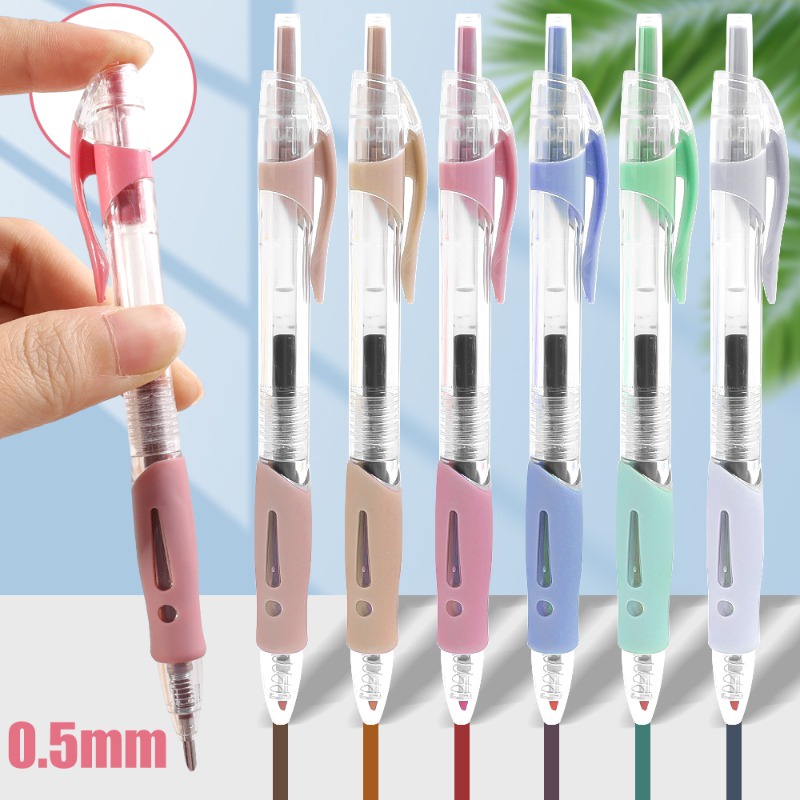 Bút Viết Mực Nén 0.5mm Nhiều Màu Sắc Nhanh Khô Phong Cách retro
