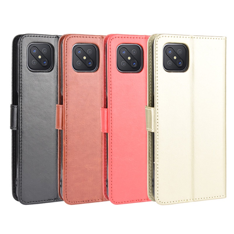 Bao Da pu Điện Thoại Nắp Lật Kèm Ngăn Đựng Thẻ Cho oppo reno4 z 5g reno 4z 5g