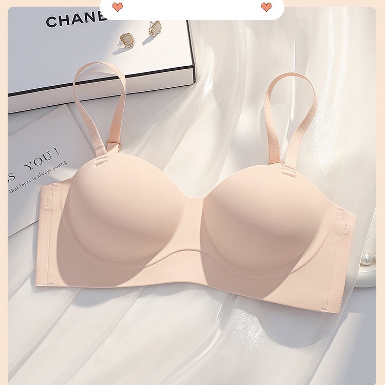 Thời Trang Áo Ngực Không Dây 3 / 4 cup Nâng Ngực Không Gọng Chống Trượt Thoải Mái Cho Nữ
