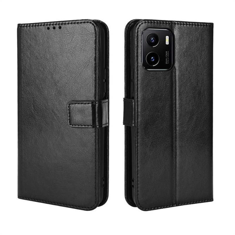Dành Cho Vivo Y15S Y15A 2021 Y01 Y33E Ốp Lưng Lật Sang Trọng Ví Da PU Vỏ Điện Thoại Có Giá Đỡ Thẻ
