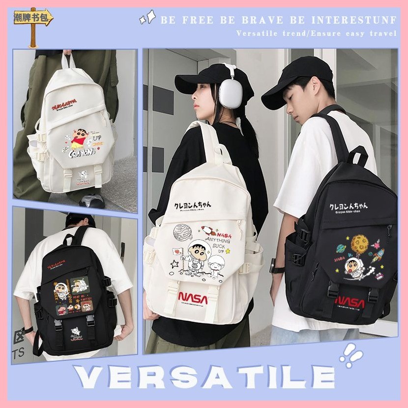 Schoolbag Crayon Shin-chan Nohara Misae Nohara Phim hoạt hình Hiroshi Crayon Shin-chan Cặp học sinh đồng thương hiệu Anime Nhật Bản Học sinh trung học cơ sở Công suất lớn