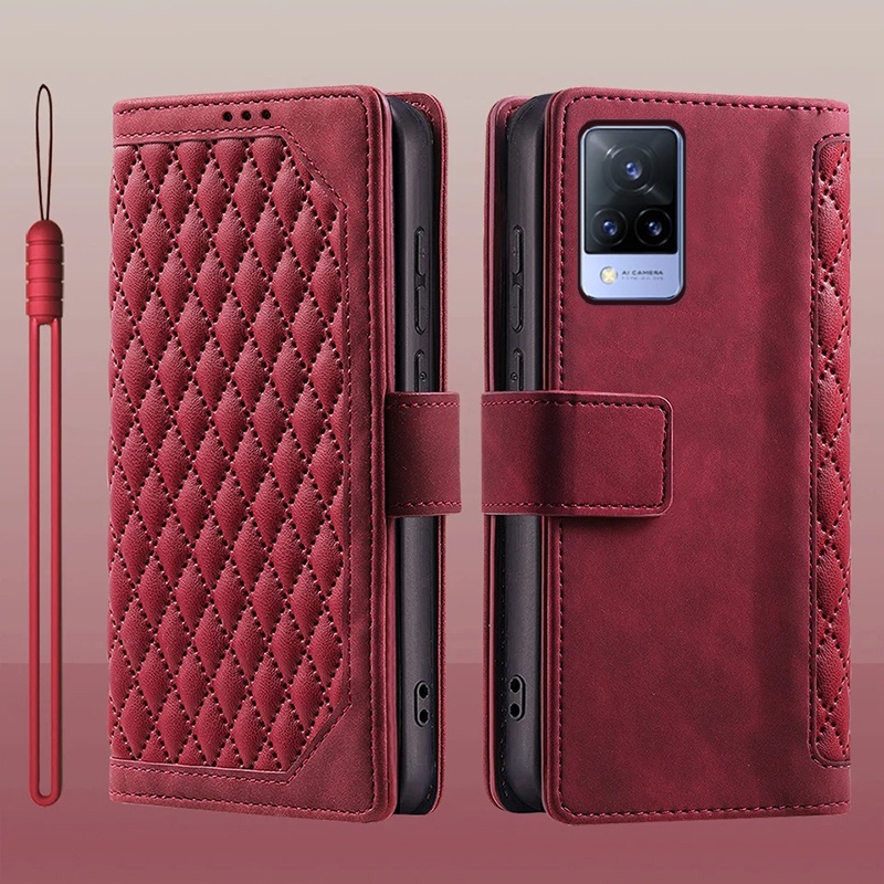 Bao Da Điện Thoại Dạng Ví Nắp Lật Cho vivo v21 5g v21s 5g vivo v21e 4g y73 2021 vivo v21e 5g