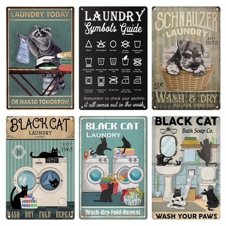 Giặt Vintage Kim Loại Ký Tín Hiệu Tín Hiệu Ngộ nghĩnh Kim Loại Mảng Retro Đĩa Kim Loại Poster Mở 24 Giờ Cho Phòng Nhà Vệ Sinh