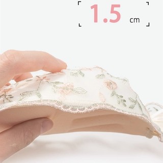 Áo Lót Nâng Ngực Không Gọng 3 / 4 cup Mềm Mại Thêu Họa Tiết Ren Thời Trang Quyến Rũ Cho Nữ