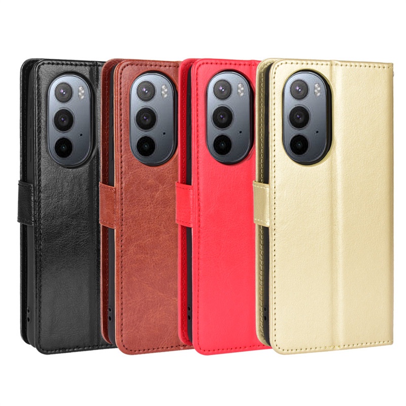 Bao Da pu Điện Thoại Nắp Lật Kèm Ngăn Đựng Thẻ Cho motorola moto edge 30 pro / edge plus 2022 / edge + 2022 / edge x30 Giá Đỡ