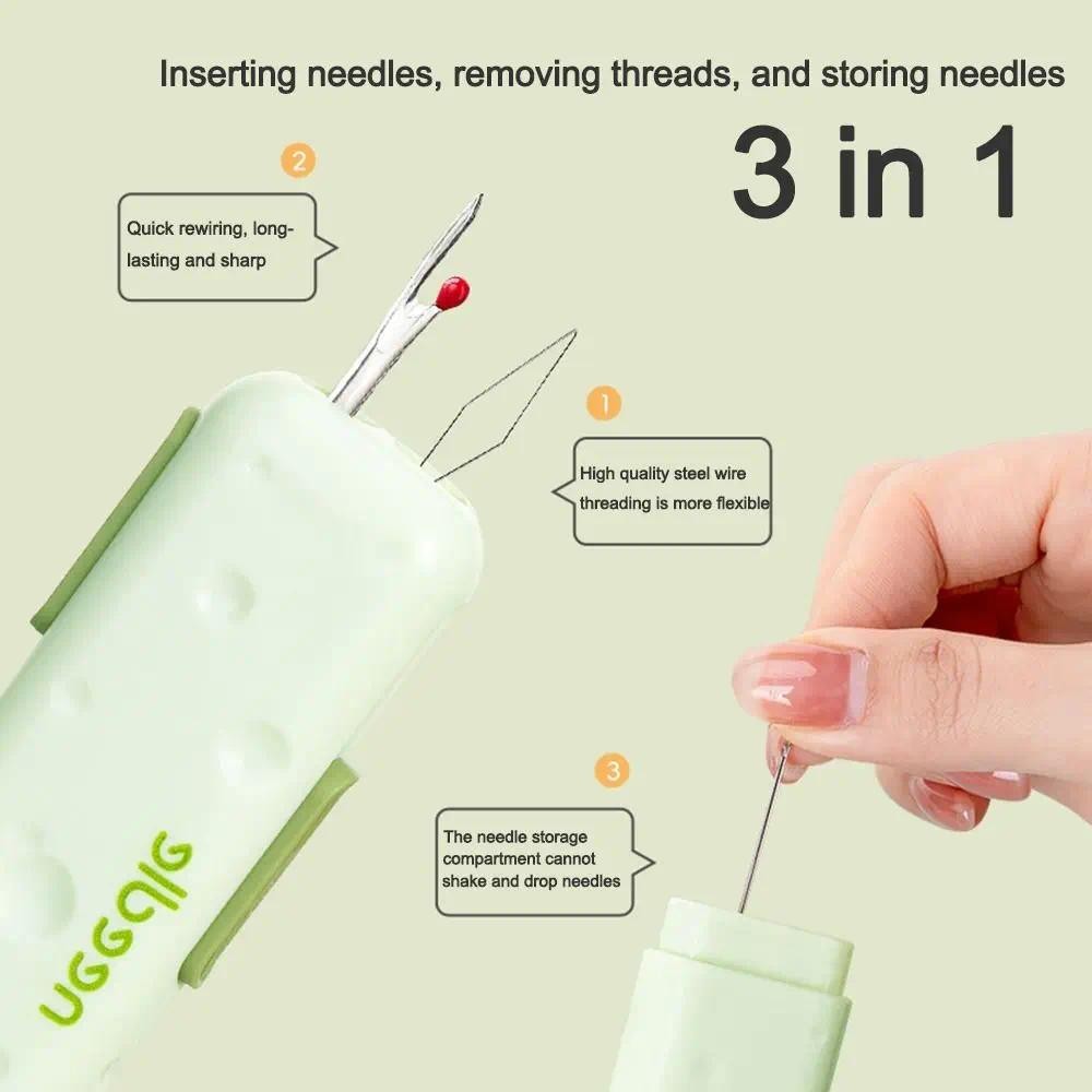 2 Chiếc Đa Năng Cắm Kim Ren Cho Máy May 3in1 Needlework Co Giãn Chọn Chủ Đề Tẩy Hai Đầu Đường May Ripper Dụng Cụ