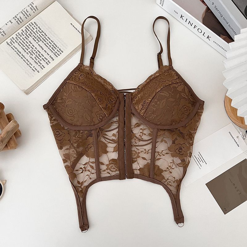 (HÀNG CHUẨN) Áo bra  ren hoa áo 2 dây có mút ngực kiểu croptop sang chảnh