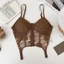 Áo bra ren hoa áo 2 dây có mút ngực kiểu croptop sang chảnh