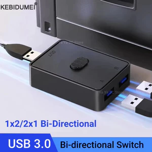 Bộ chuyển đổi USB 3.0 / 2.0 Công tắc KVM 1x2 / 2x1 Bộ chia điều khiển chia sẻ hai chiều cho máy tính Bàn phím máy tính xách tay Máy in chuột Hub USB