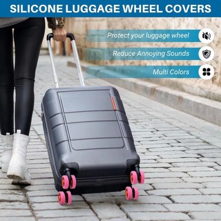 Vỏ bánh xe hành lý bằng silicon dày nâng cấp - Giày Caster chống trượt, an toàn để giảm tiếng ồn