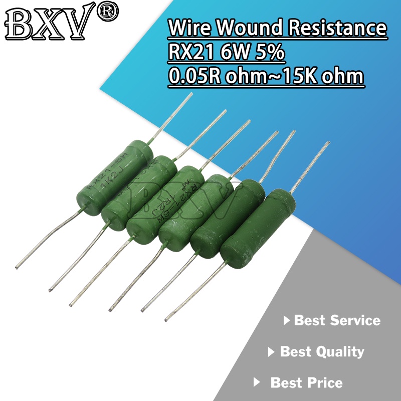 Set 5 Điện Trở rx21 6w 5% 0.05r-100r 1r 2.2r 10r 15r 20r 22r 27r 51r ...