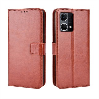 Bao Da pu Điện Thoại Nắp Lật Kèm Ngăn Đựng Thẻ Cho oppo reno7 reno8 4g oppo reno 7 8 4g