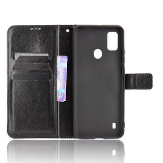 Bao Da Điện Thoại pu Dạng Ví Nắp Lật Có Ngăn Đựng Thẻ Sang Trọng Cho zte blade a51 a 51 Giá Đỡ