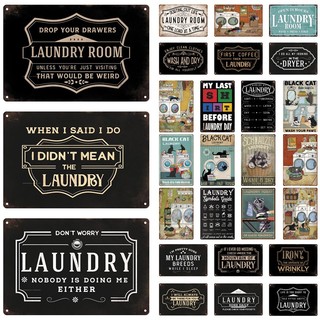 Giặt Vintage Kim Loại Ký Tín Hiệu Tín Hiệu Ngộ nghĩnh Kim Loại Mảng Retro Đĩa Kim Loại Poster Mở 24 Giờ Cho Phòng Nhà Vệ Sinh