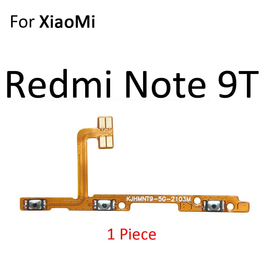 Tắt Tiếng Công Tắc Chìa Khóa Nguồn Cho XiaoMi Redmi Note 9T 9S 9 10T 10S 10 Pro Max 4G 5G Toàn Cầu BẬT TẮT Nút Âm Lượng Điều Khiển Cáp Mềm Thay Thế Các Bộ Phận