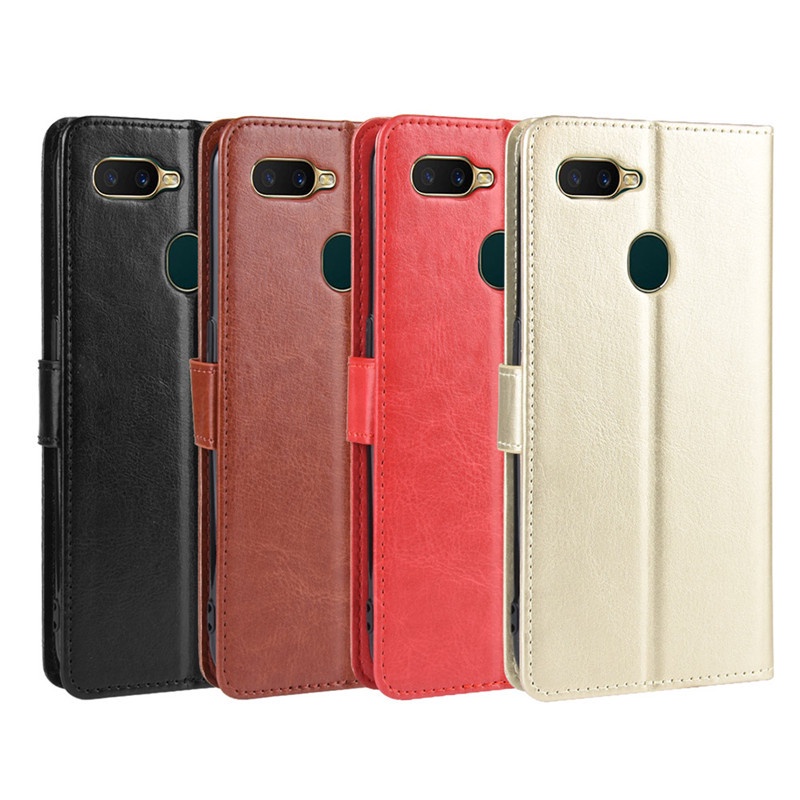 Bao Da pu Điện Thoại Nắp Lật Kèm Ngăn Đựng Thẻ Cho oppo a12 a12e a12s a5s ax5 ax5s a3s a7 2018 Giá Đỡ