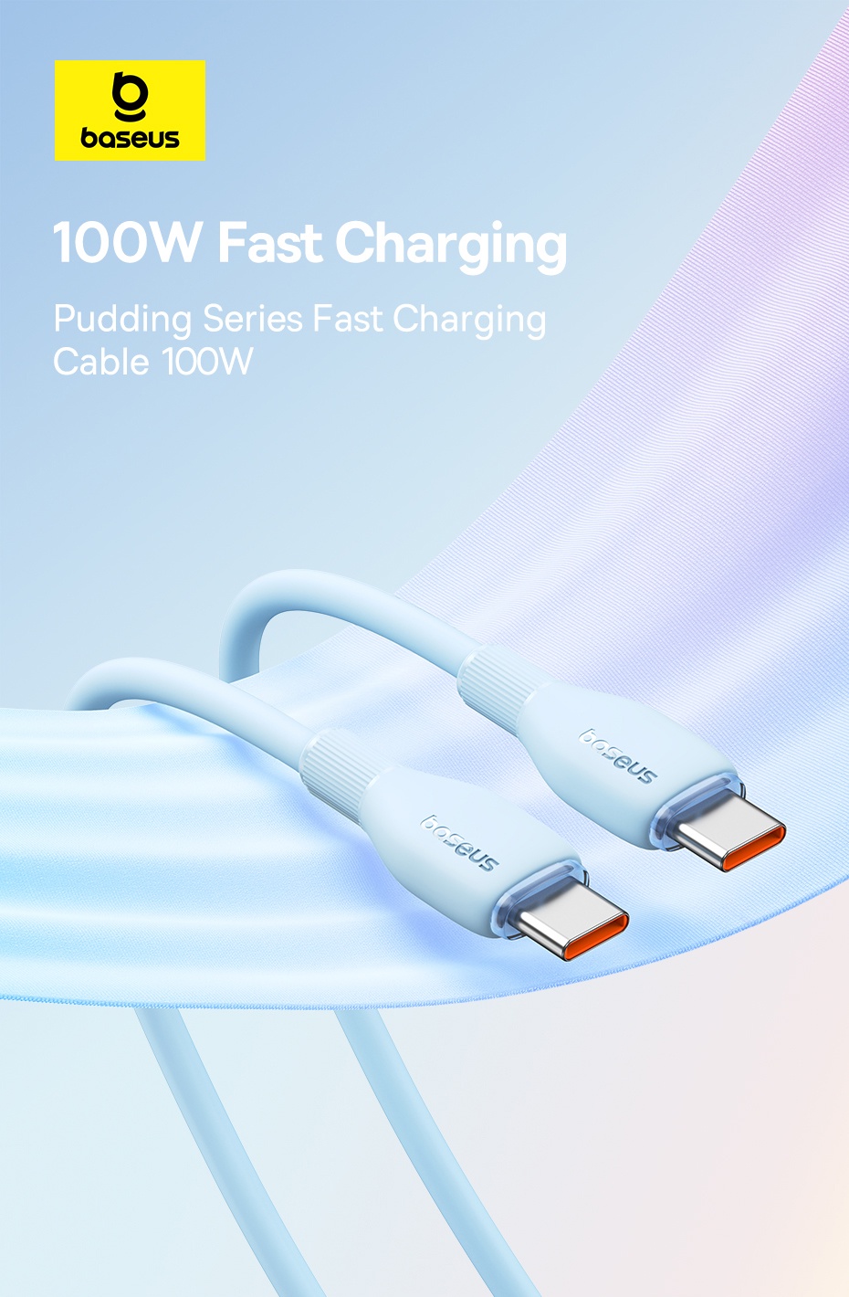 Mô tả Dây Cáp Sạc Nhanh Baseus USB C Sang Type C PD 100W Cho Laptop iPp15 Samsung S23 Xiaomi - 1