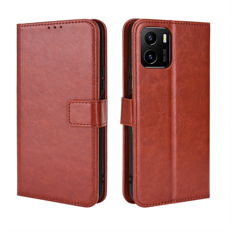 Dành Cho Vivo Y15S Y15A 2021 Y01 Y33E Ốp Lưng Lật Sang Trọng Ví Da PU Vỏ Điện Thoại Có Giá Đỡ Thẻ