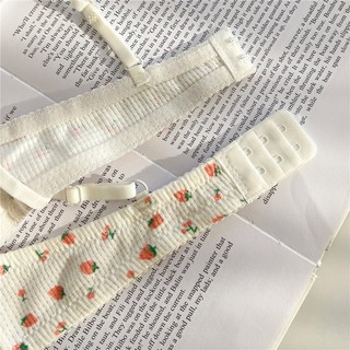 Set Áo Ngực + Quần Lót Không Gọng Mềm Mại Thoải Mái In Họa Tiết Trái Cây Cho Nữ
