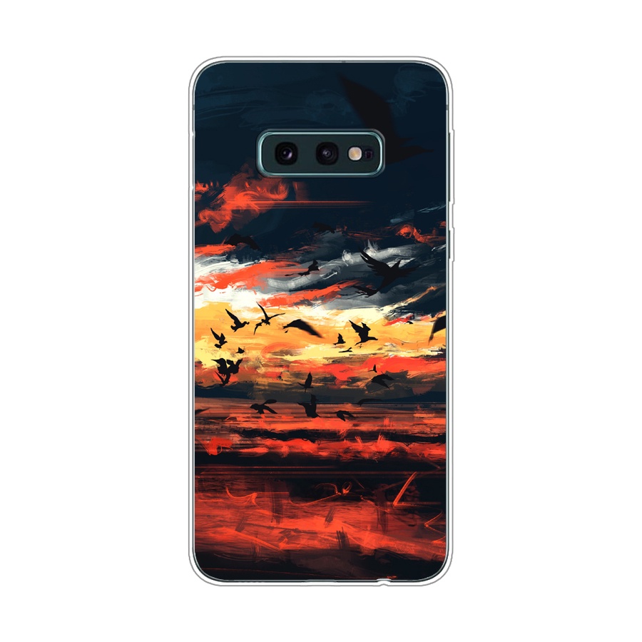 Ôp Điện Thoại Silicon Dẻo Họa Tiết Hoạt Hình Dễ Thương Cho samsung galaxy s10e Ốp