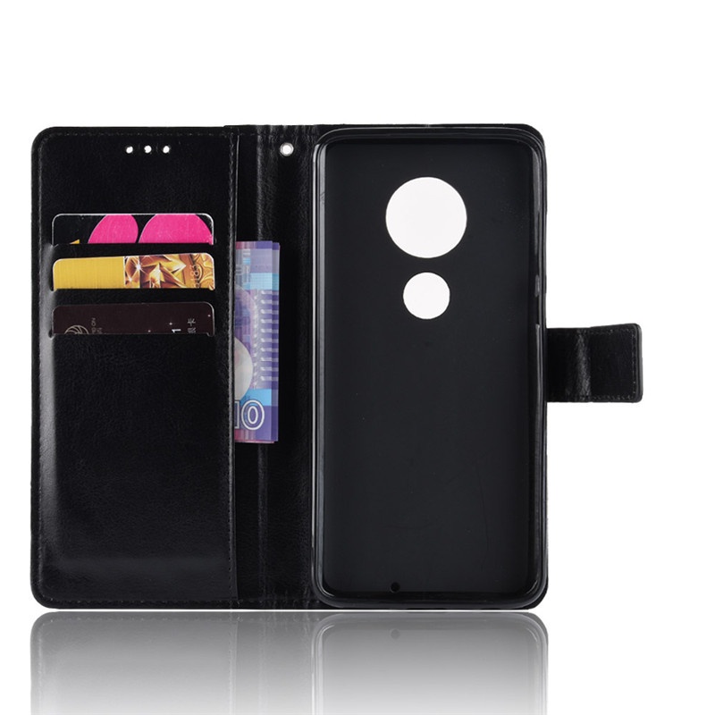 Dành Cho Motorola Moto G7 Power G6 Play Case Lật Sang Trọng Ví Da PU Vỏ Điện Thoại Có Giá Đỡ Thẻ