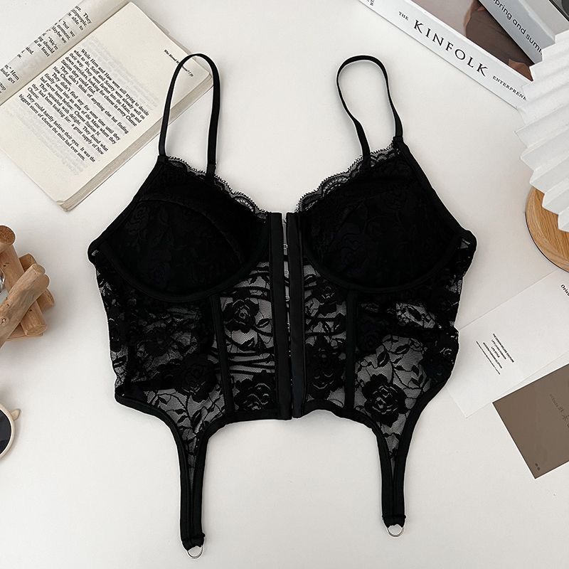 (HÀNG CHUẨN) Áo bra  ren hoa áo 2 dây có mút ngực kiểu croptop sang chảnh