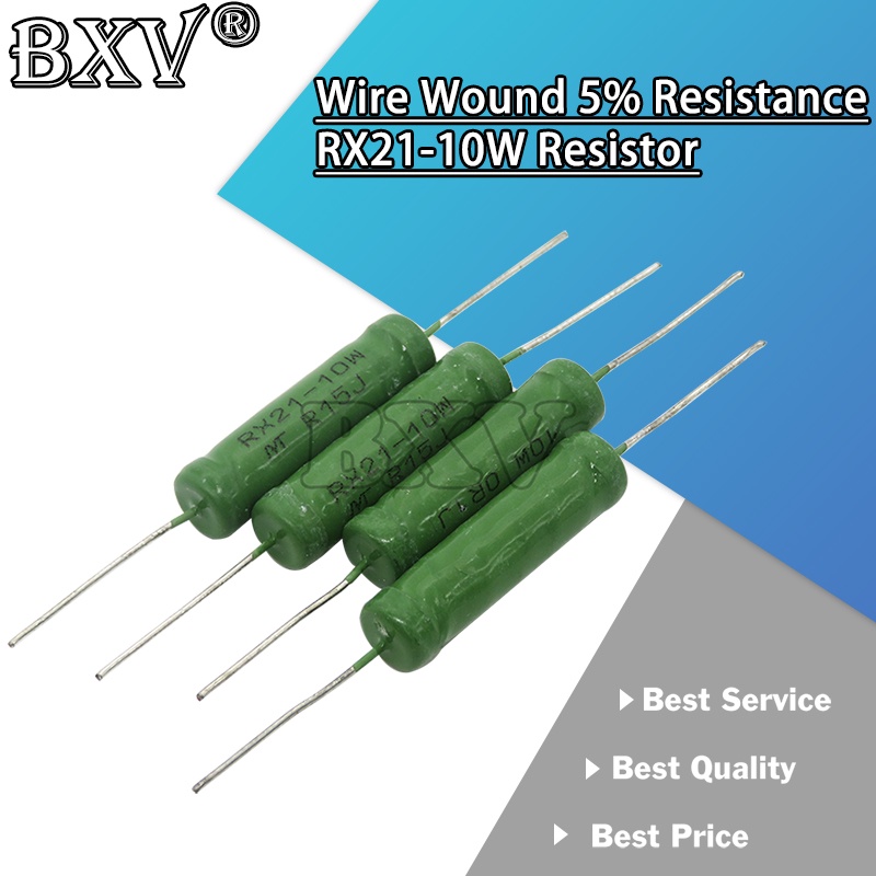 Set 5 Điện Trở rx21 10w 5% 0.05r-100r 1r 4.7r 5.1r 6.2r 10r 15r 20r ...