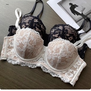 Set Áo Lót Ren + Quần Lót Có Đệm Nâng Ngực Mềm Mại Chống Chảy Xệ Cho Nữ