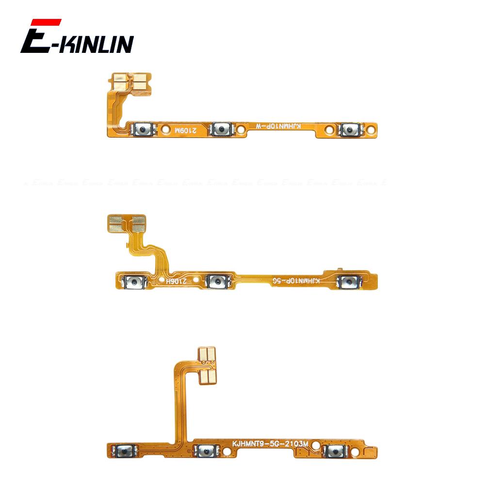 Tắt Tiếng Công Tắc Chìa Khóa Nguồn Cho XiaoMi Redmi Note 9T 9S 9 10T 10S 10 Pro Max 4G 5G Toàn Cầu BẬT TẮT Nút Âm Lượng Điều Khiển Cáp Mềm Thay Thế Các Bộ Phận